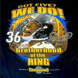 2006 Pittsburgh Steelers Jerome Bettis Super Bowl Champions T Shirt Sz M
